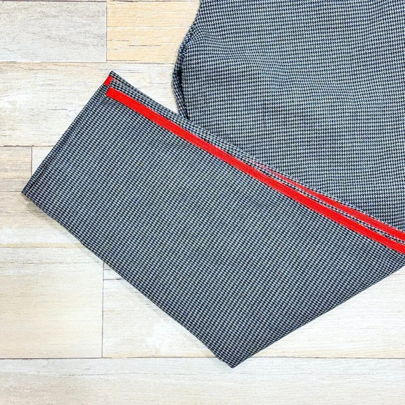 HIGHLINE COLLECTIVE Plaid Black & White Pants w/ Red Stripe | Size 10 * - Picture 8 of 9